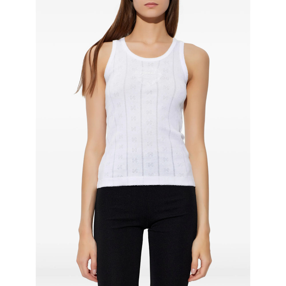 Ganni Ganni White Tops - Vests & Tank Tops Women