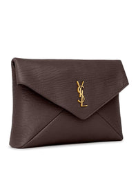 Saint Laurent Saint Laurent Women Cassandre Large Lambskin Envelope Pouch