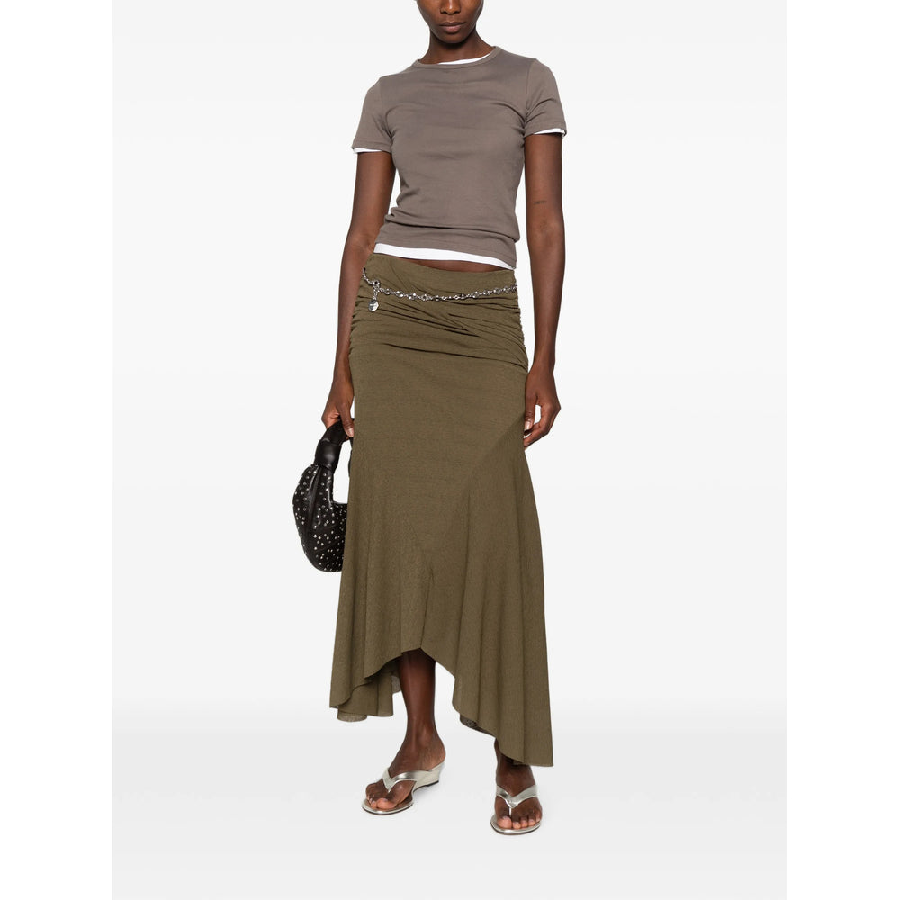 Ganni Green Skirts - Asymmetric & Draped Skirts Women