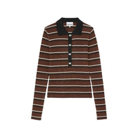 Ganni Ganni Brown Tops - Polo Tops Women