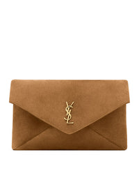Saint Laurent Saint Laurent Women Large Cassandre Envelope Clutch In Suede