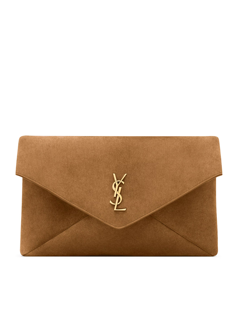 Saint Laurent Saint Laurent Women Large Cassandre Envelope Clutch In Suede