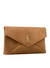 Saint Laurent Saint Laurent Women Large Cassandre Envelope Clutch In Suede