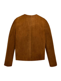 Saint Laurent Saint Laurent Women Short Lamb Suede Jacket