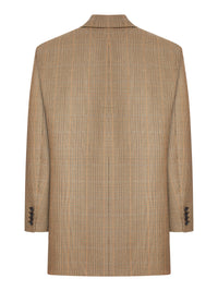 Saint Laurent Women Prince Of Wales Houndstooth Wool Jacket