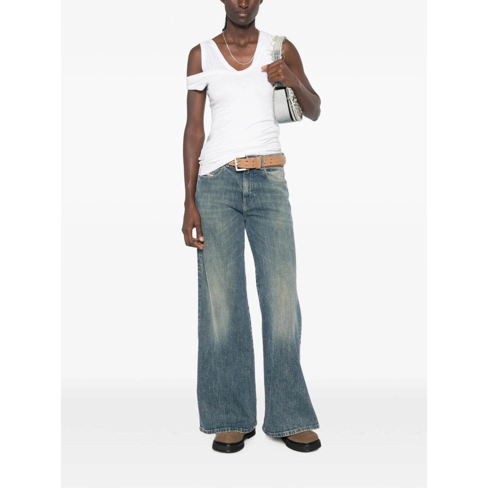Diesel Diesel Blue Denim - Wide-Leg Jeans Women