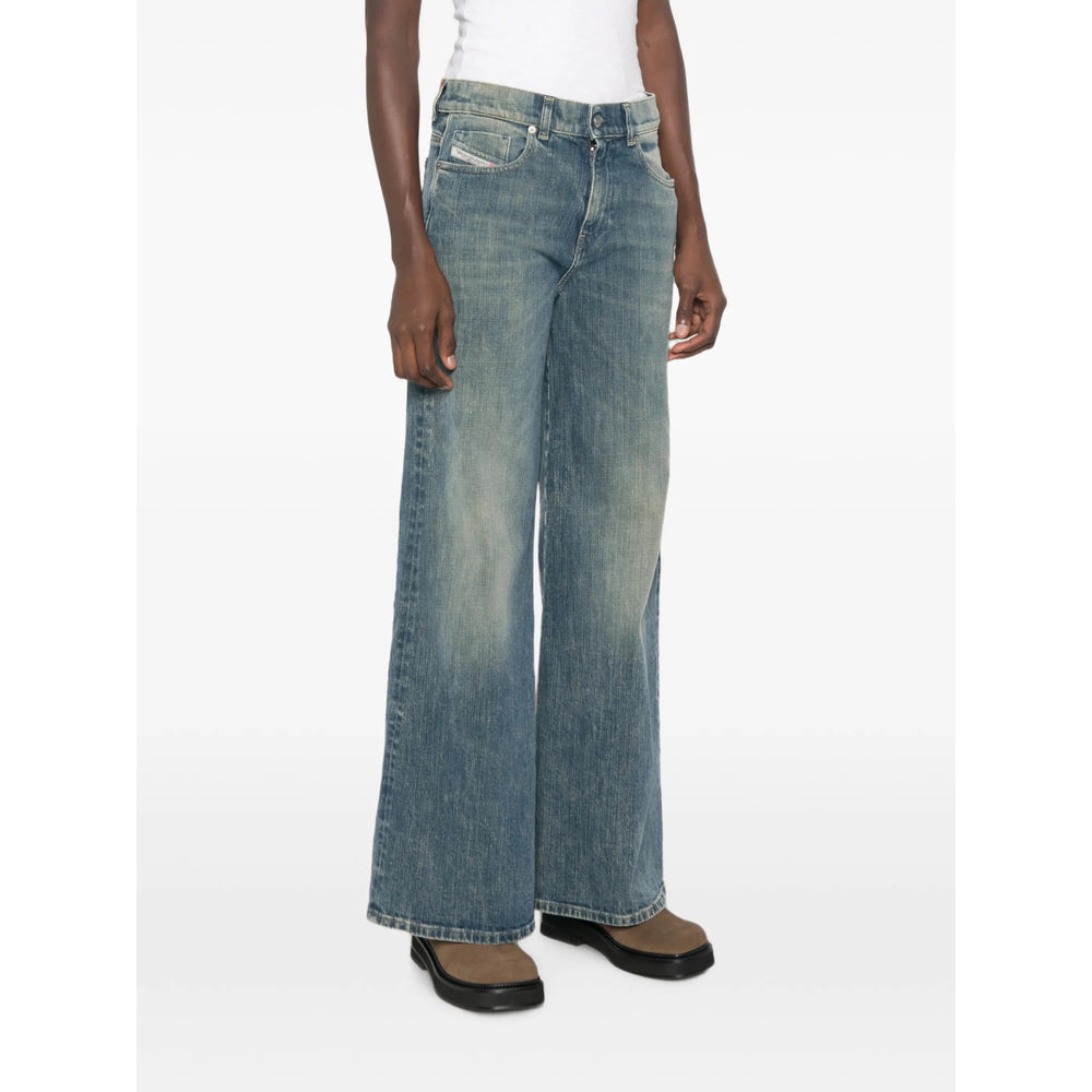 Diesel Diesel Blue Denim - Wide-Leg Jeans Women