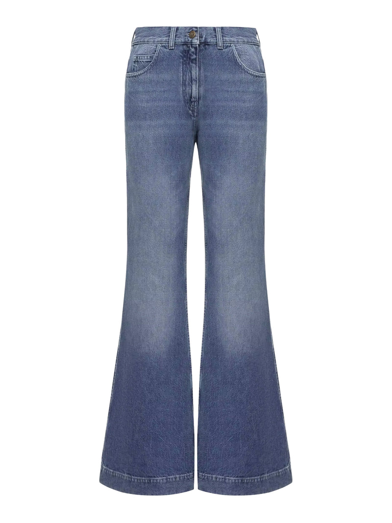 Moncler Women Wide Leg Denim Jeans