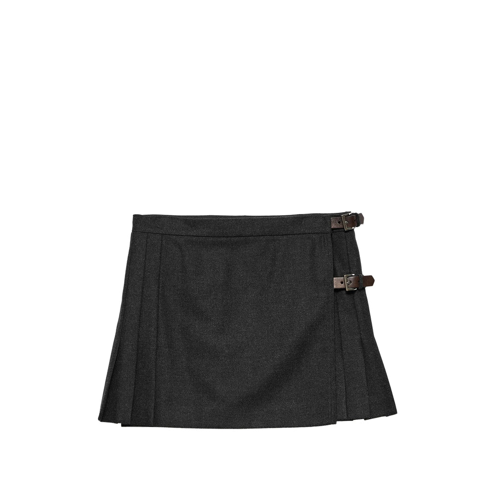 Prada Grey Skirts - Pleated Skirts Women