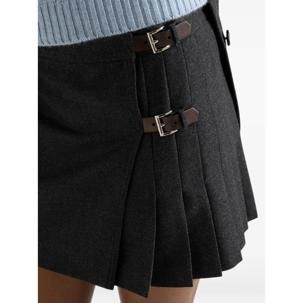 Prada Grey Skirts - Pleated Skirts Women