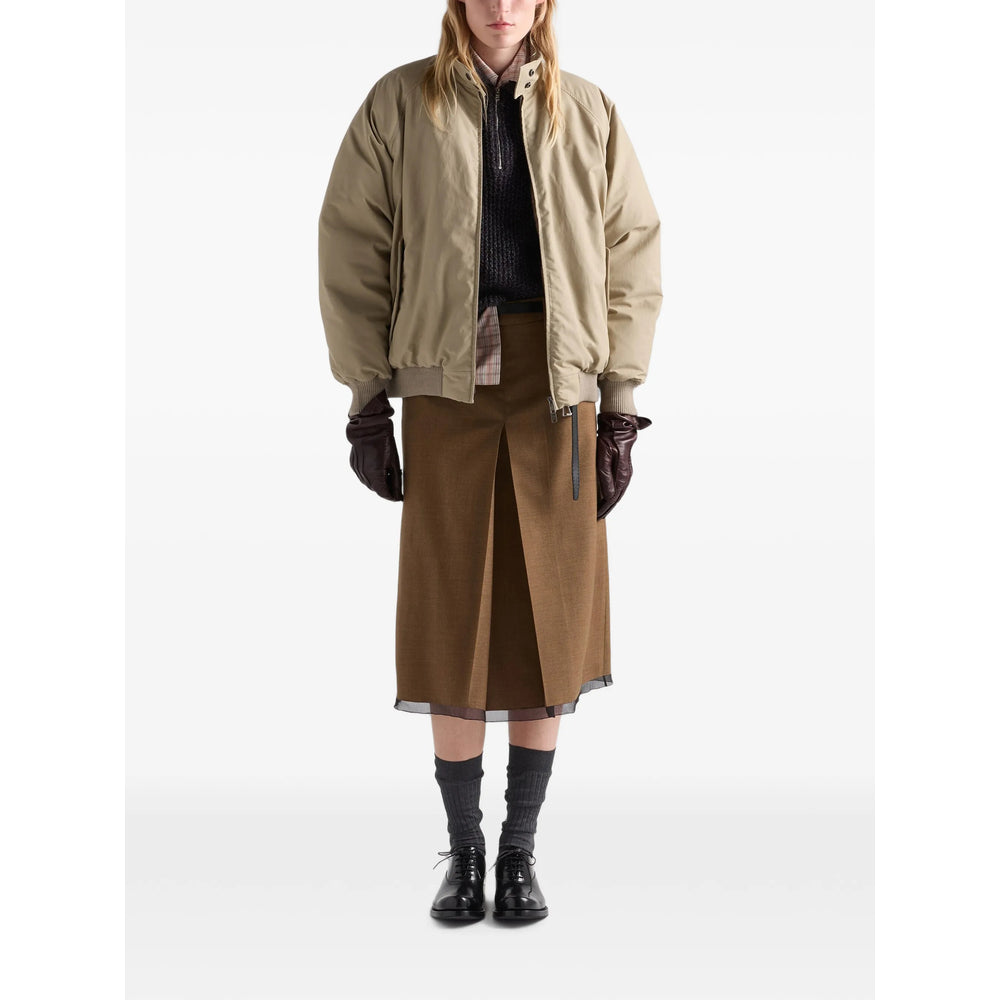 Prada Neutrals Jackets - Puffer Jackets Women