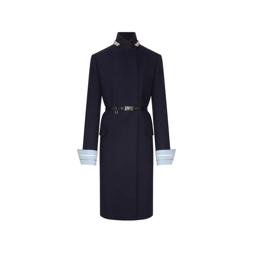 Prada Blue Coats - Single Breasted Coats Women