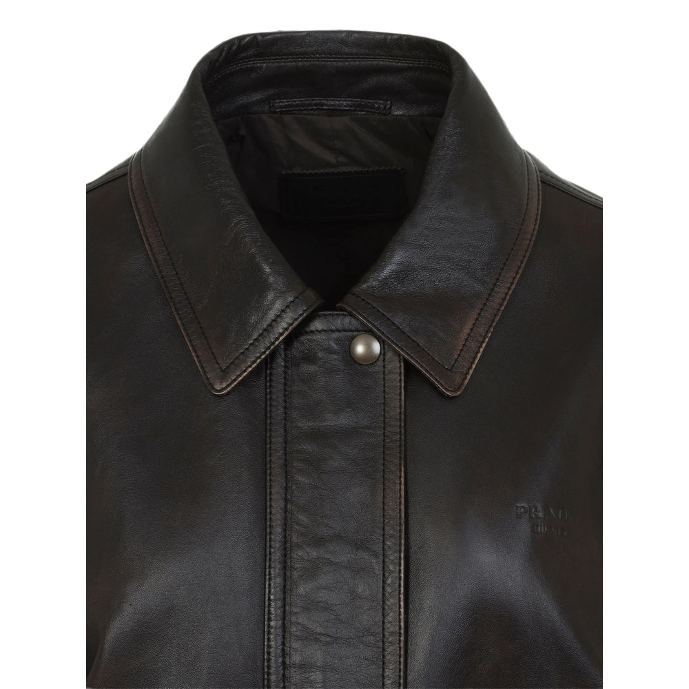 Prada Brown Jackets - Leather Jackets Women