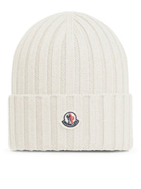 Moncler Moncler Women Logo-Embroidered Wool Beanie