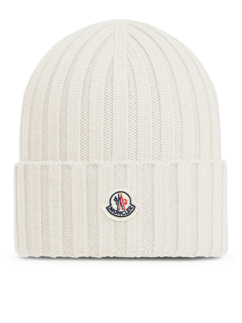Moncler Moncler Women Logo-Embroidered Wool Beanie