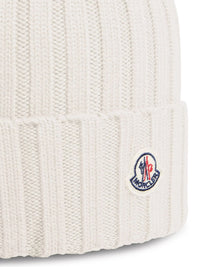 Moncler Moncler Women Logo-Embroidered Wool Beanie