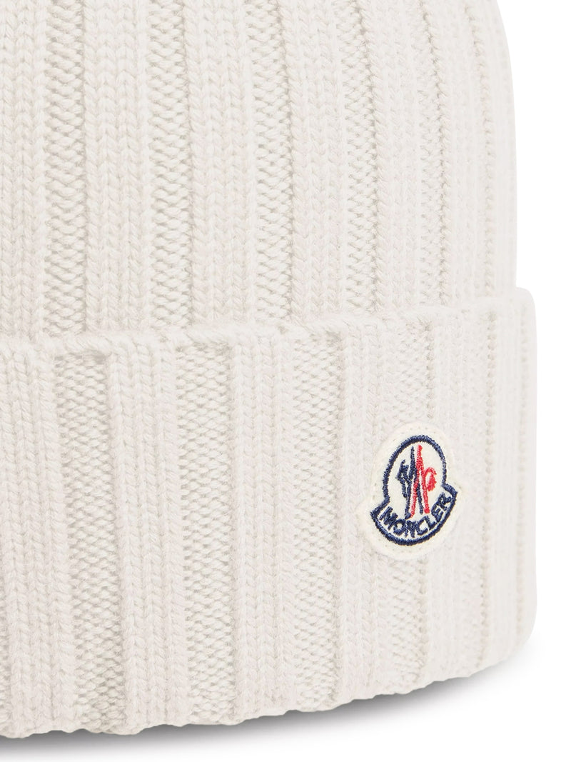 Moncler Moncler Women Logo-Embroidered Wool Beanie