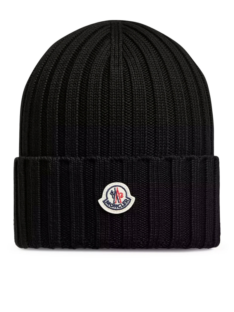 Moncler Moncler Women Logo-Embroidered Wool Beanie