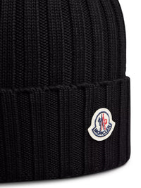 Moncler Moncler Women Logo-Embroidered Wool Beanie