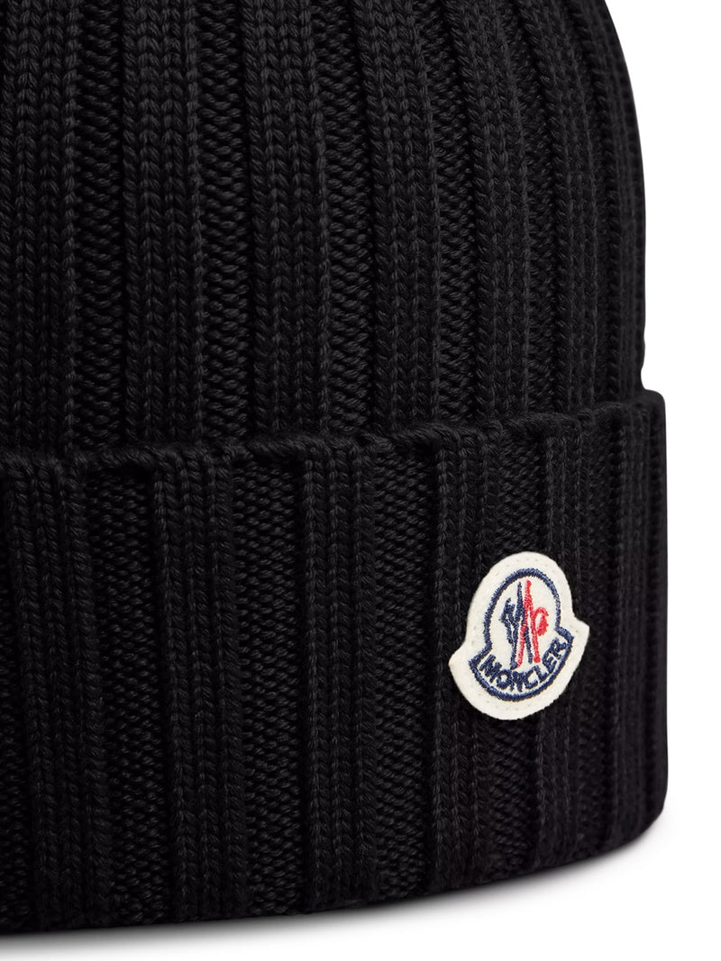Moncler Moncler Women Logo-Embroidered Wool Beanie