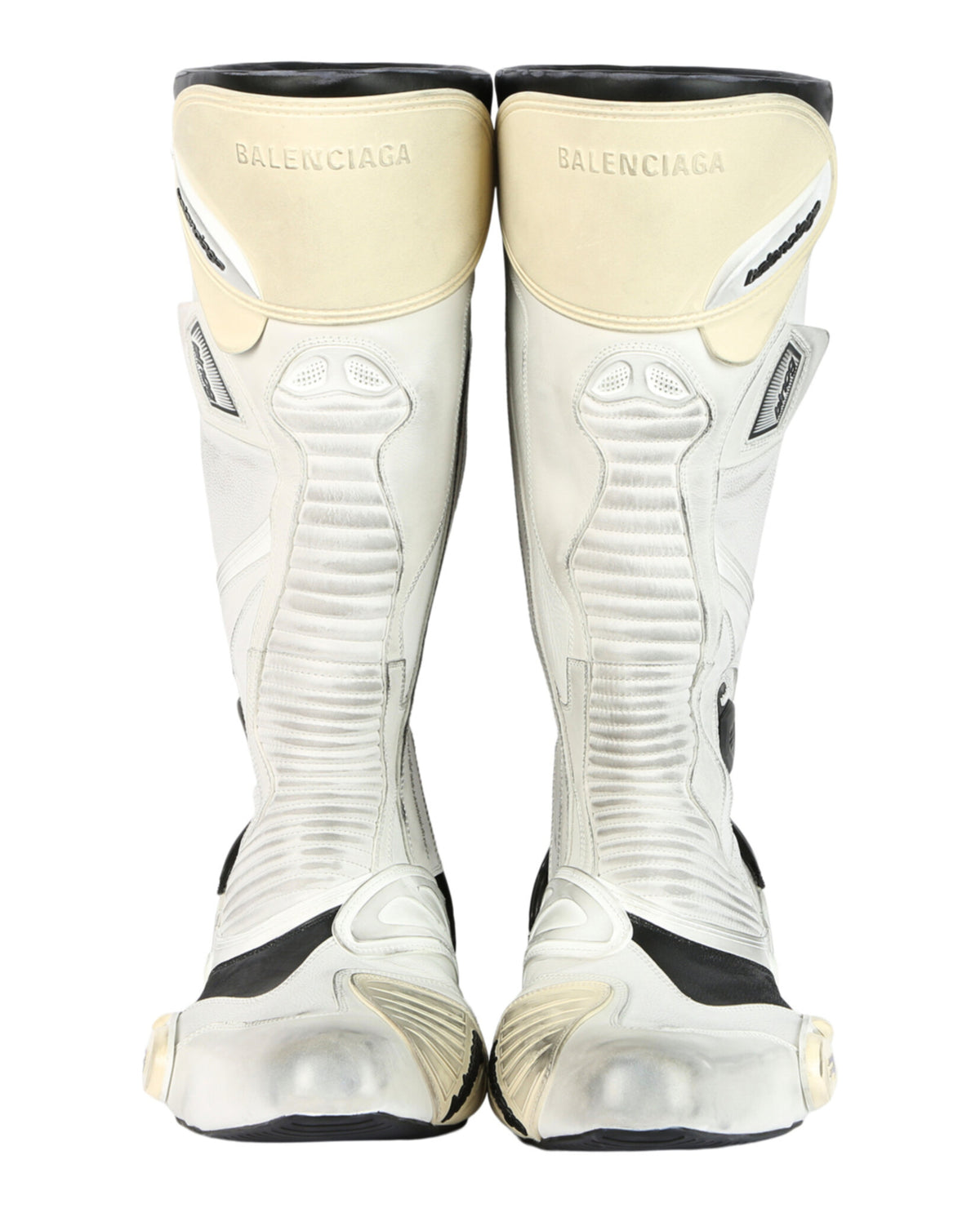 Balenciaga Mens Distressed Biker Boots