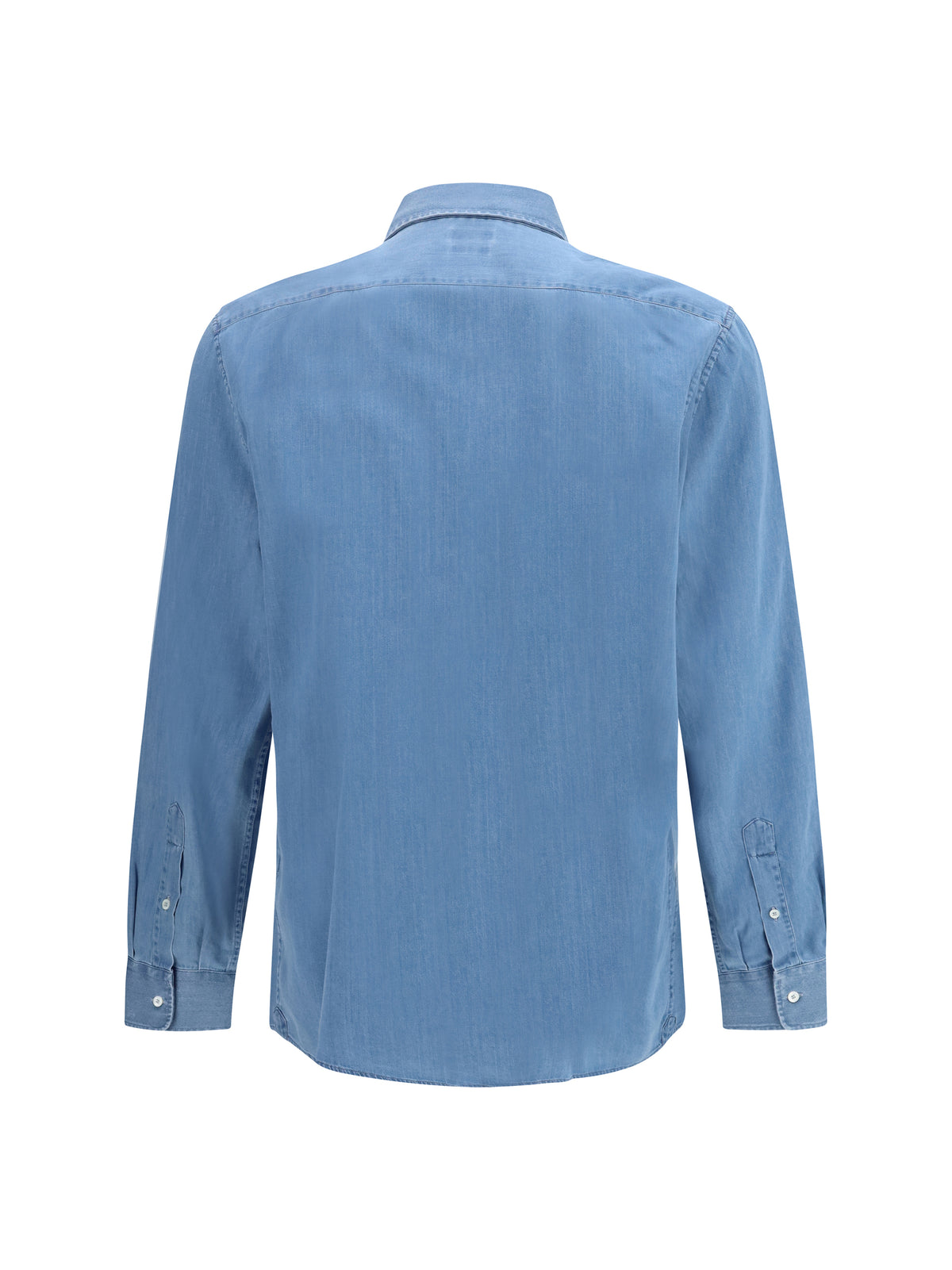 Brunello Cucinelli Men Cotton Denim Shirt