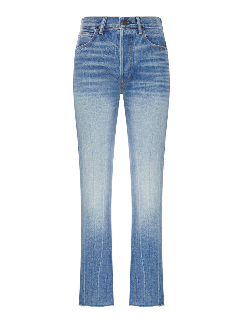 Tom Ford Women Slim Bootcut Jeans In Washed Denim