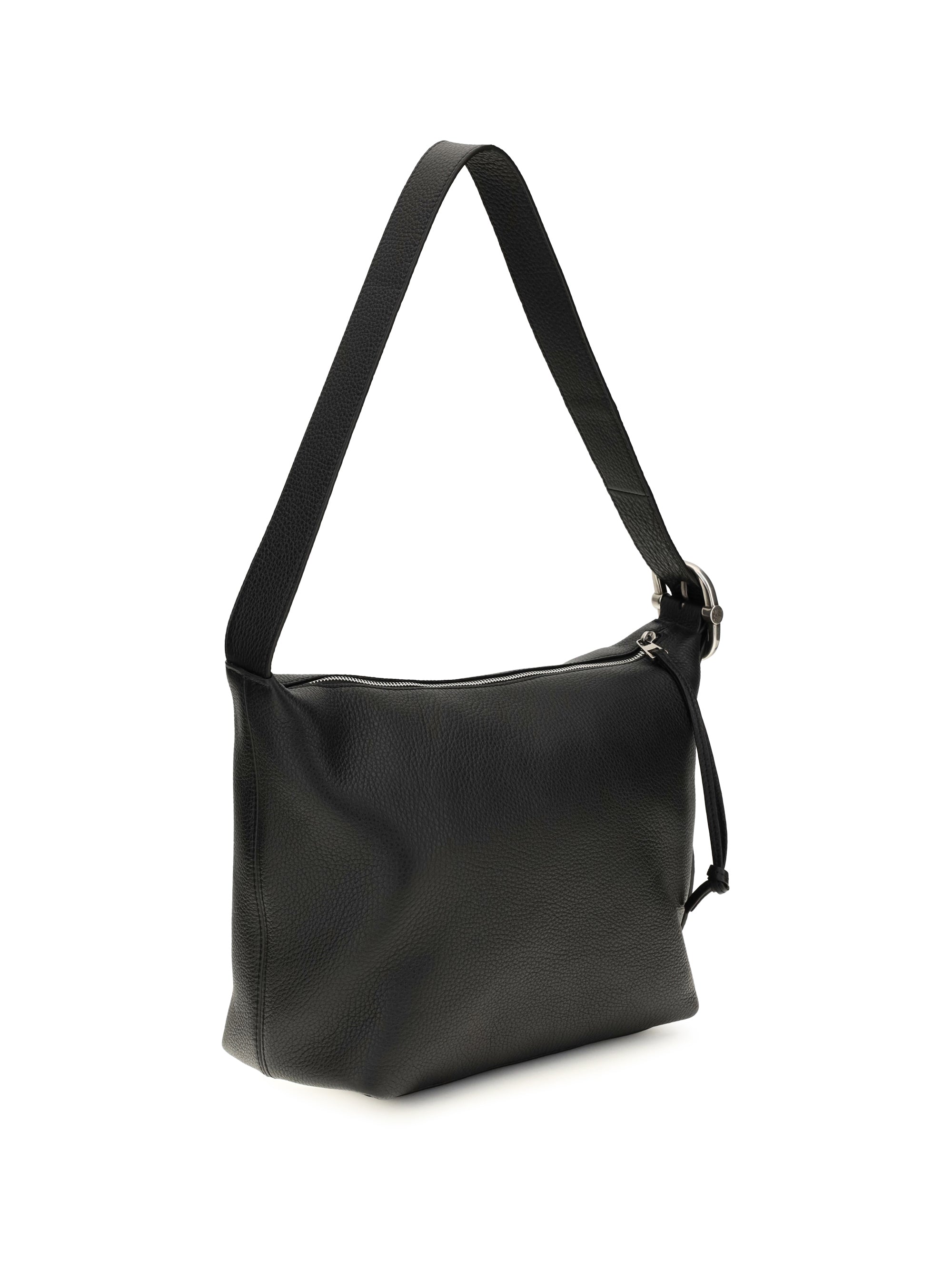 Loewe Men Medium Loop Hobo Bag In Grained Calfskin