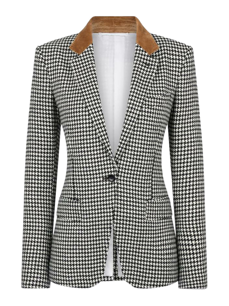 Tom Ford Tom Ford Women Boyfriend Jacket In Houndstooth Cashmere