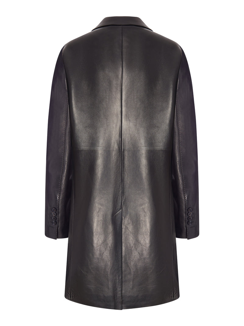 Tom Ford Women Double-Breasted Polished Leather Coat
