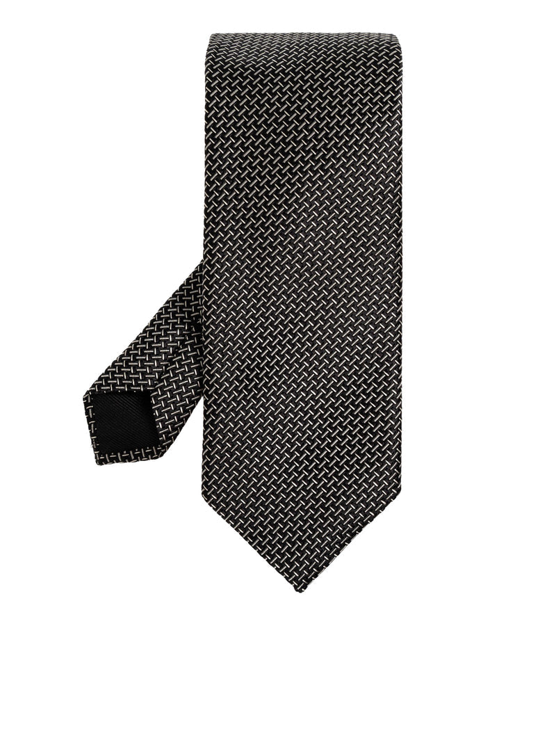 Tom Ford Tom Ford Men Silk Tie With Geometric Pattern
