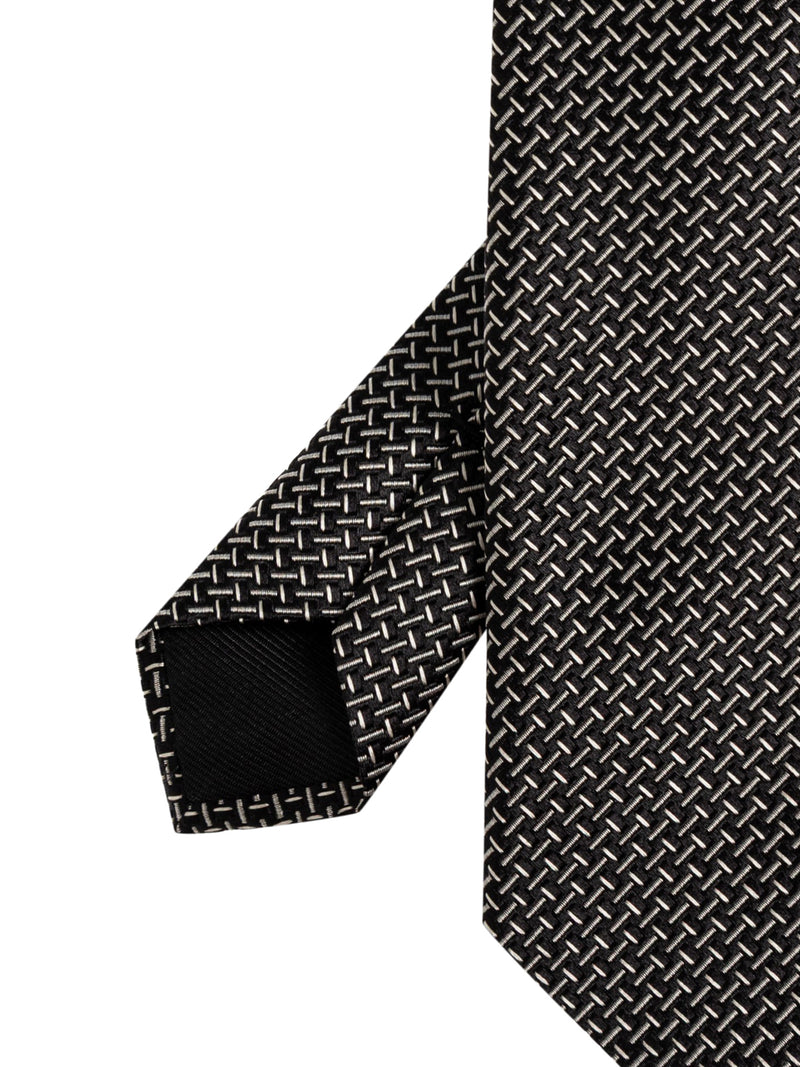 Tom Ford Tom Ford Men Silk Tie With Geometric Pattern