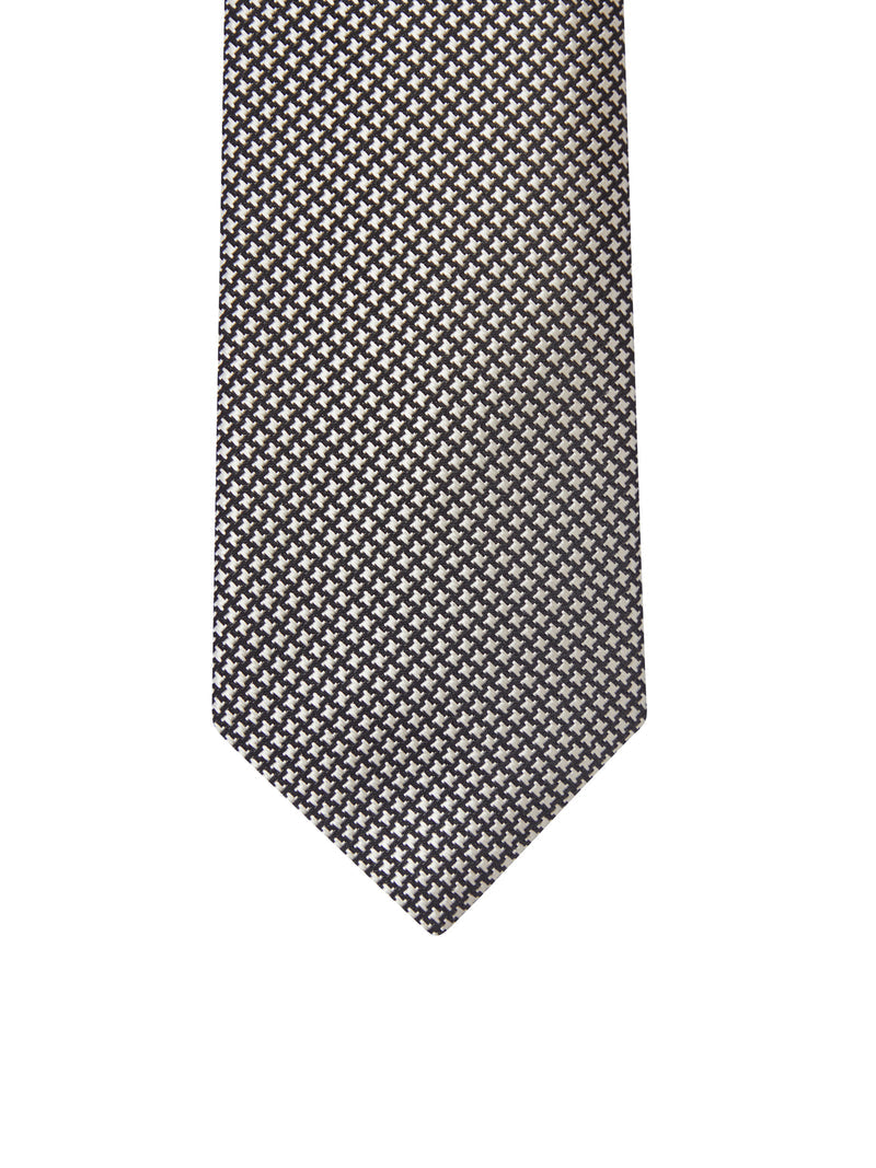 Tom Ford Tom Ford Men Silk Tie With Geometric Pattern