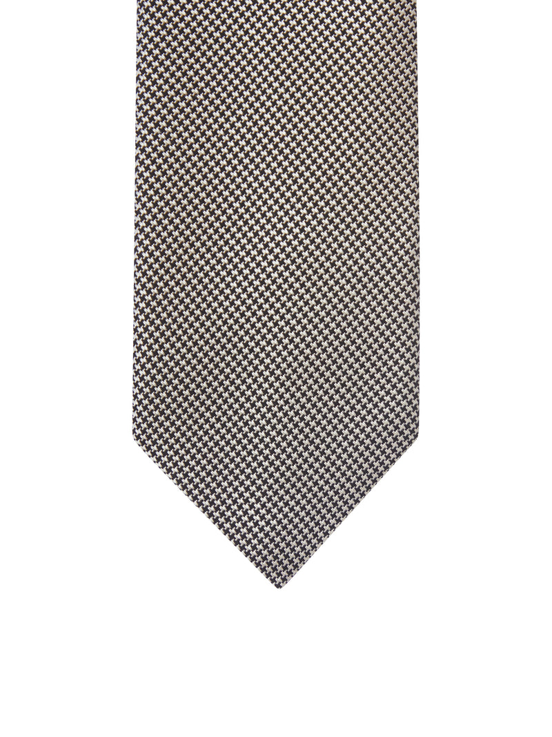 Tom Ford Men Silk Tie With Houndstooth Pattern