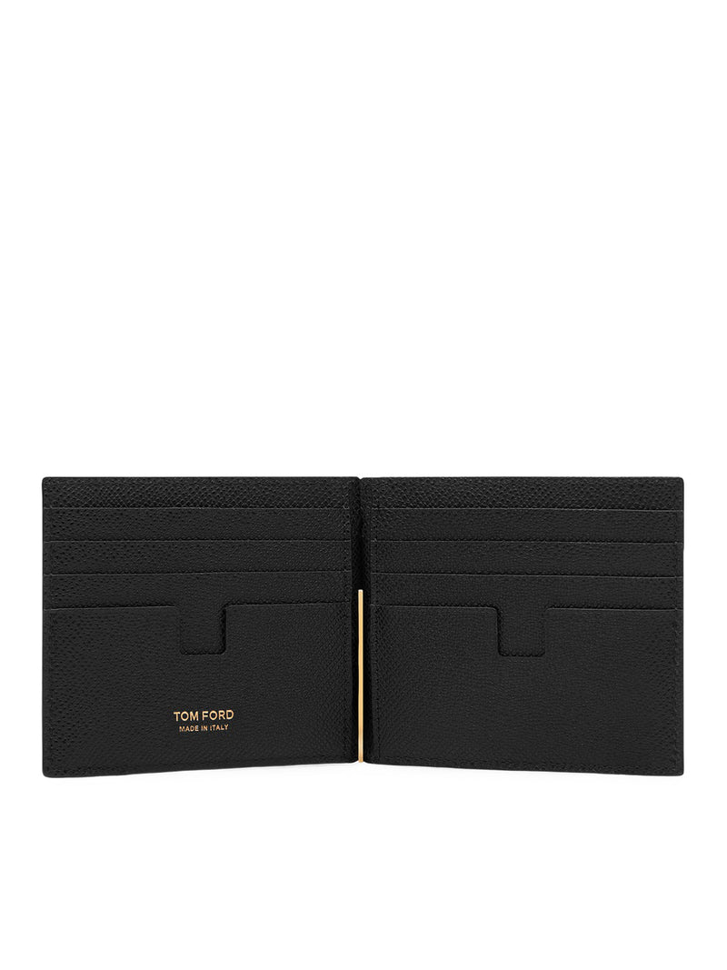 Tom Ford Tom Ford Men Hammered Leather Wallet With Money Clip