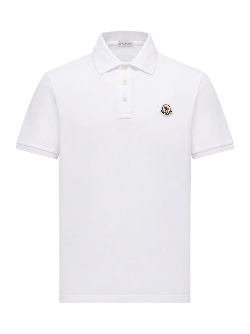 Moncler Moncler Men Cotton Piquet Polo Shirt With Logo Patch