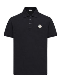 Moncler Men Cotton Piquet Polo Shirt With Logo Patch