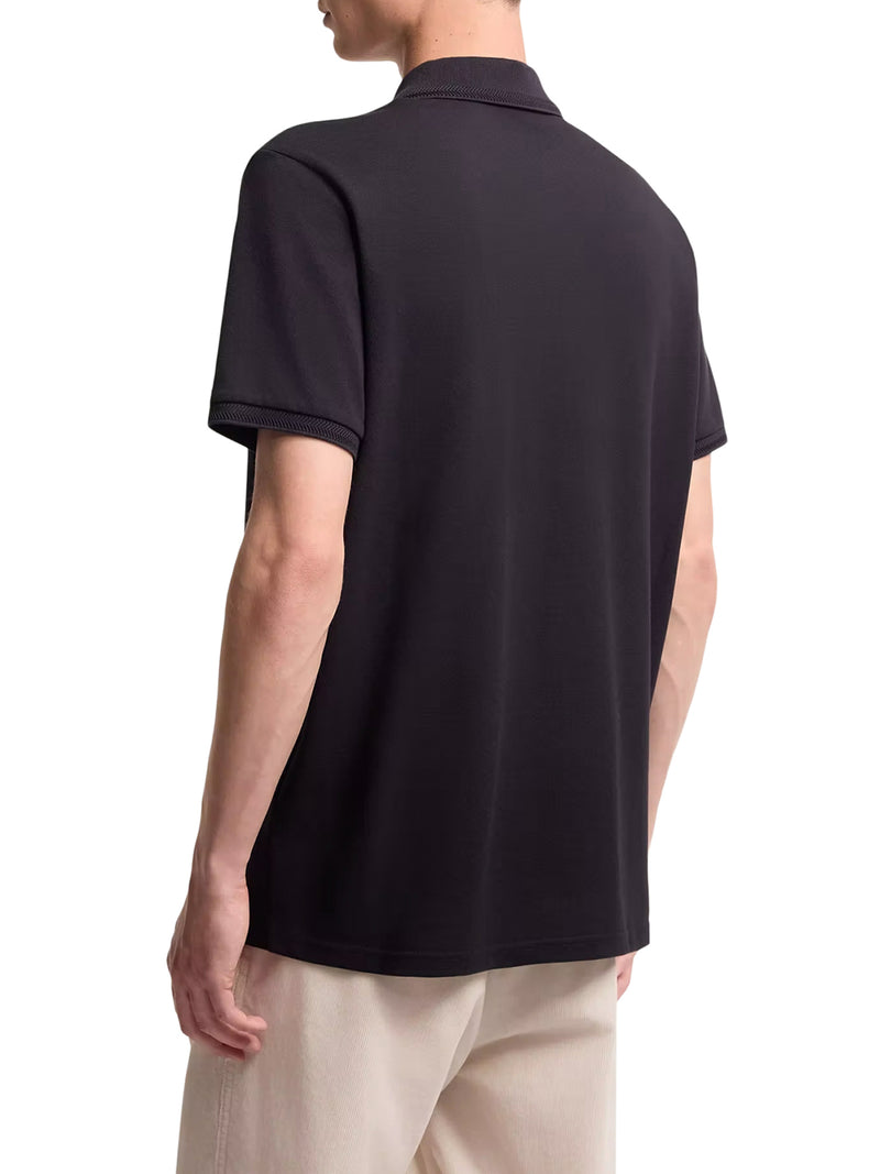 Moncler Men Cotton Piquet Polo Shirt With Logo Patch
