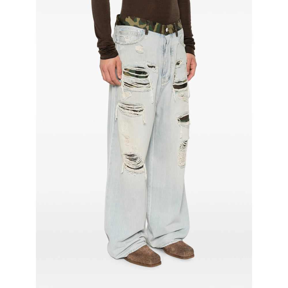 Amiri Amiri Blue Denim - Wide-Leg Jeans Men