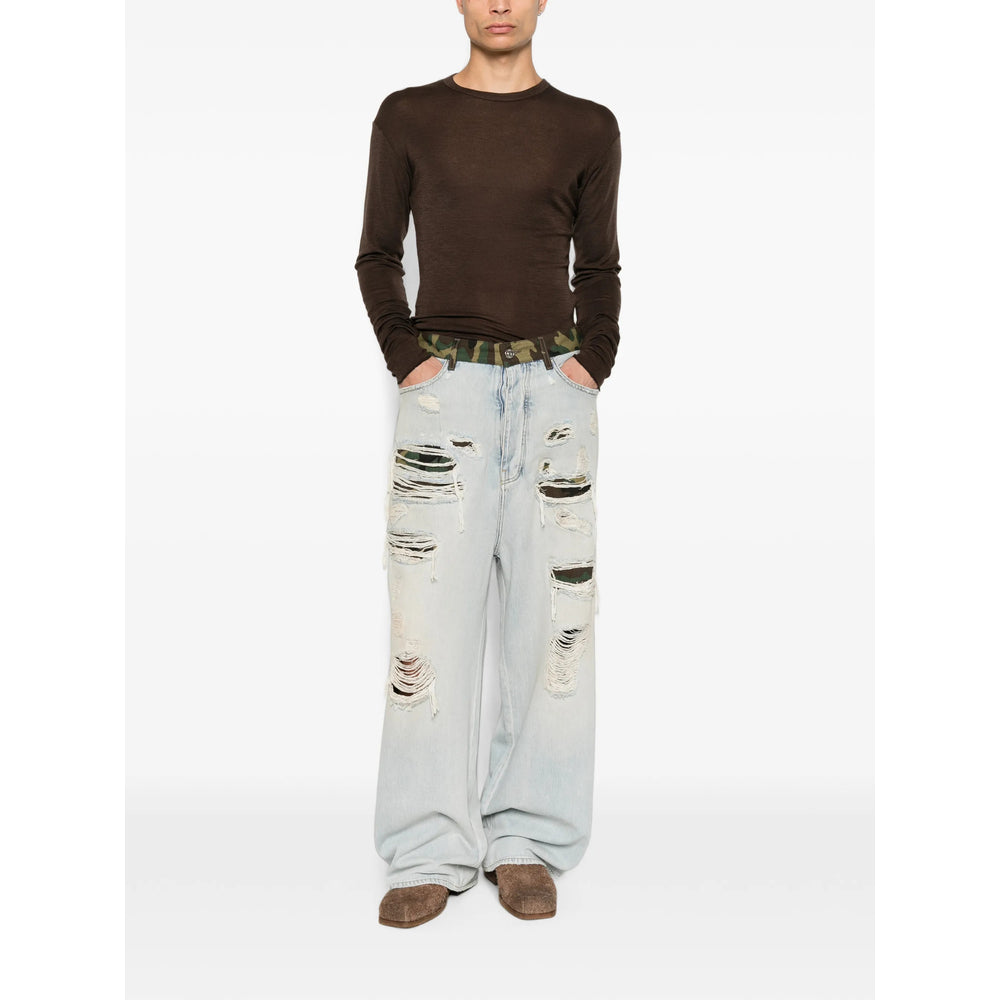 Amiri Amiri Blue Denim - Wide-Leg Jeans Men