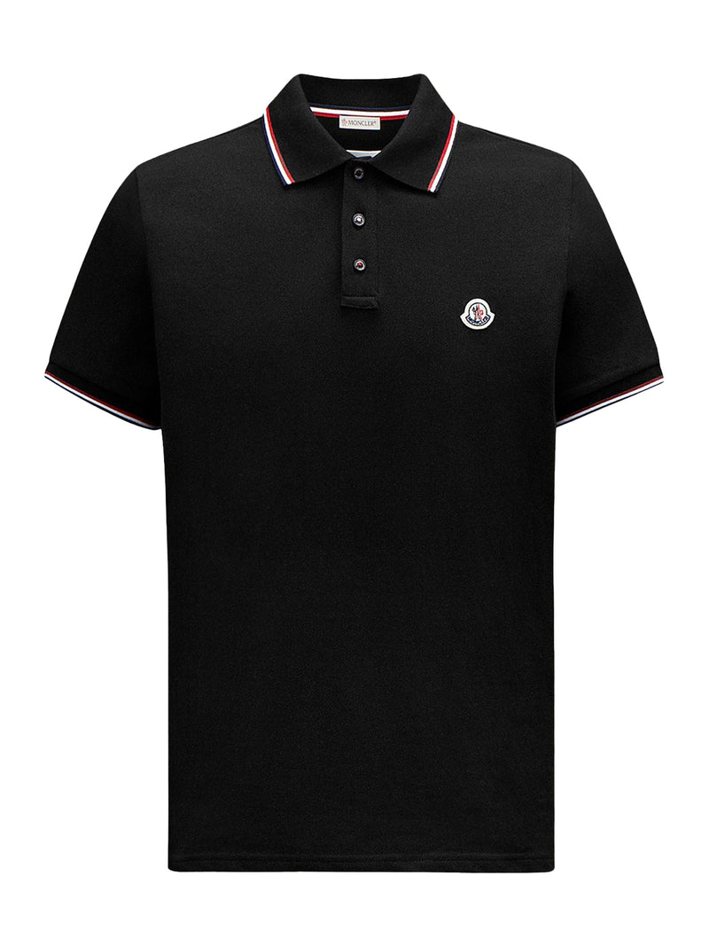 Moncler Moncler Men Cotton Piquet Polo Shirt With Tricolor Trim