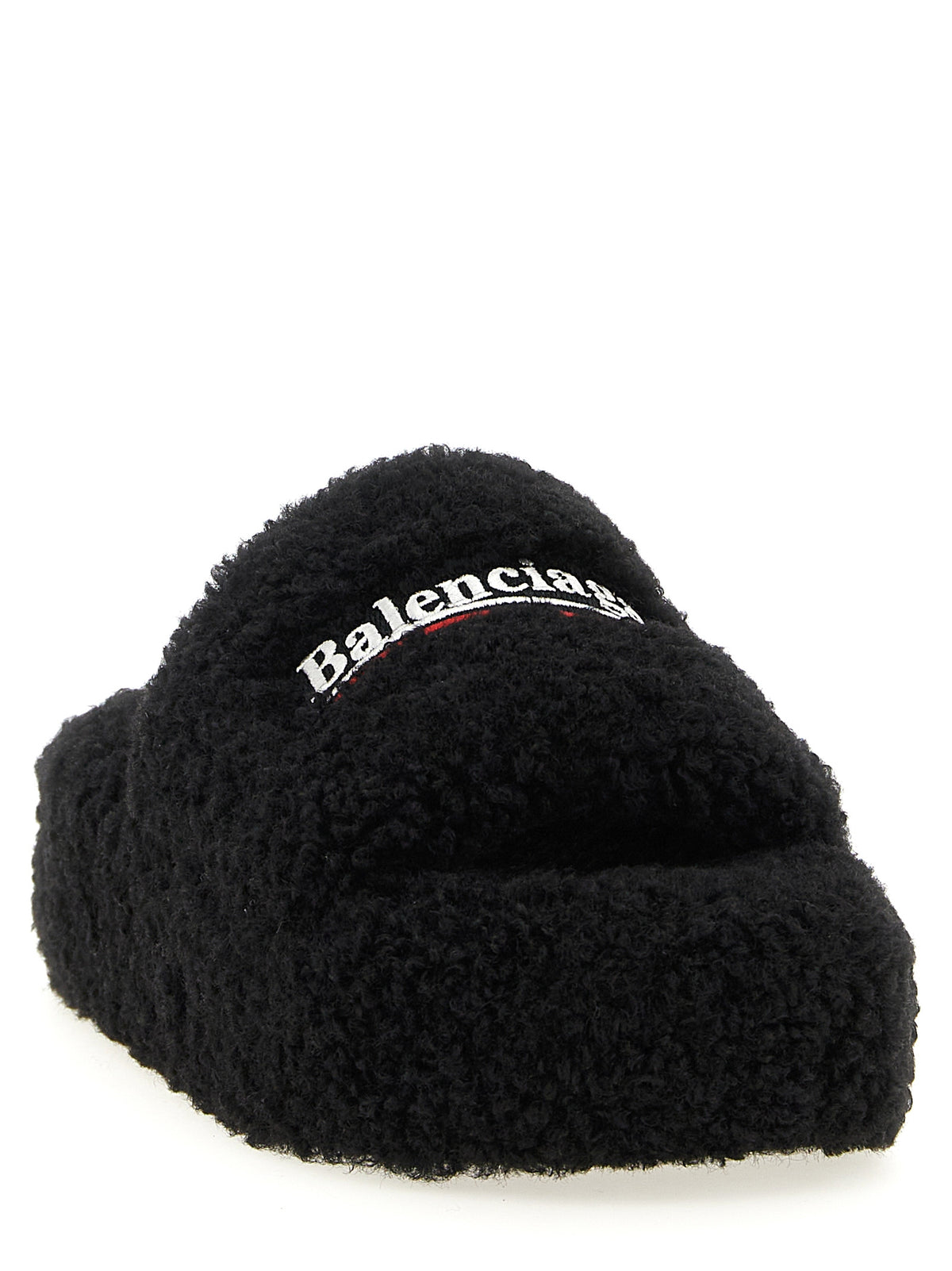 BALENCIAGA Balenciaga Women 'Furry Platform' Slides