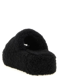 BALENCIAGA Balenciaga Women 'Furry Platform' Slides