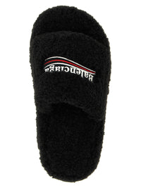 BALENCIAGA Balenciaga Women 'Furry Platform' Slides
