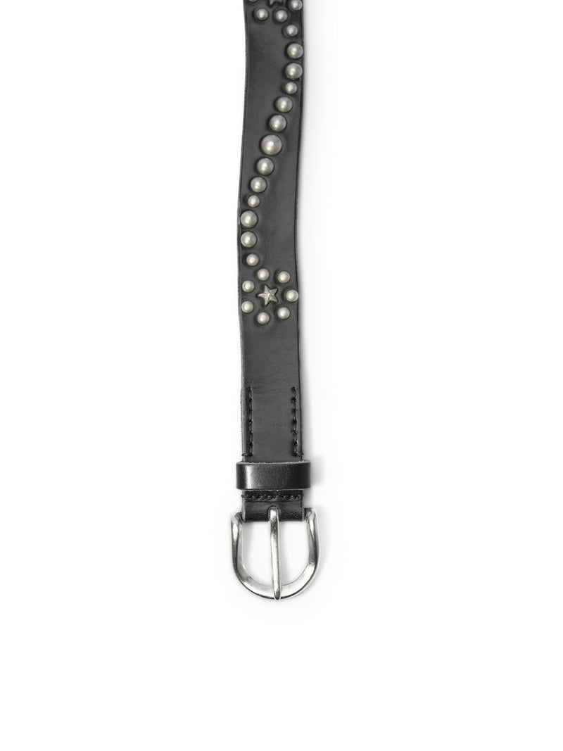Our Legacy Men Star Fall Belt In Black Leather