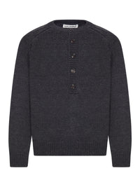 Our Legacy Men Charcoal Merino Wool Sweater