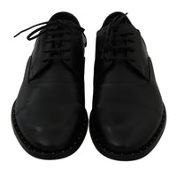 Dolce & Gabbana Dolce & Gabbana Black Leather Derby Formal Men's Shoes