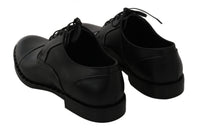 Dolce & Gabbana Dolce & Gabbana Black Leather Derby Formal Men's Shoes
