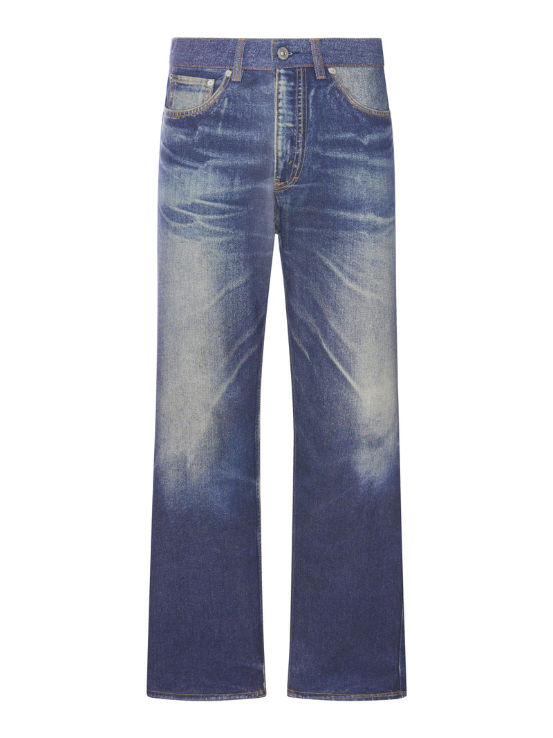 Our Legacy Our Legacy Men Jeans Third Cut Con Stampa Denim Effetto Trompe-L`Œil