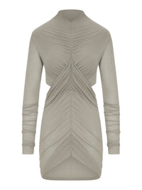 Rick Owens Rick Owens Women Long Draped Viscose T-Shirt With Long Sleeves